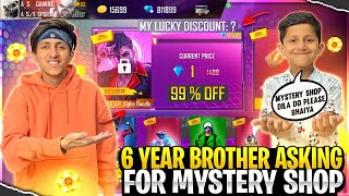 6 Year Brother Ask Me For Mystery Shop Got 90 Off Buying 10000 Diamond 💎  Garena Free Fire [upl. by Htiekram]