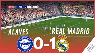 Alaves vs Real Madrid 01 HIGHLIGHTS • Simulación amp Recreación de Video Juego [upl. by Llet]