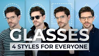 4 Glasses Styles For Every Face Shape  Men’s Fashion [upl. by Norab]