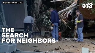 Neighbors of missing man believed to be swept away by flood waters hold out hope in North Carolina [upl. by Tait900]