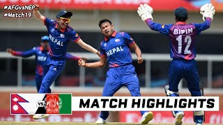 Afghanistan vs Nepal U19 world cup 2024 match 19 highlights  26th January 2024  afg vs nep 2024 [upl. by Notlit76]