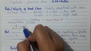 Comparison of rate of blood flow through arteries arterioles capillariesvenules and veins [upl. by Yrian]