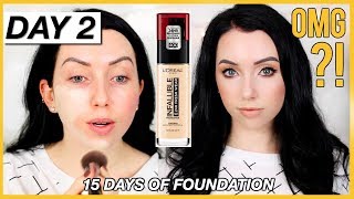 LOREAL INFALLIBLE FRESH WEAR FOUNDATION First Impression Review amp Demo Dry Skin [upl. by Ailisab]