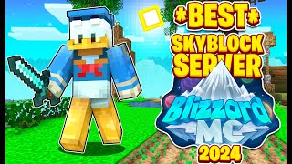 PLAYING THE NEW BEST SKYBLOCK MINECRAFT SERVER  Minecraft Skyblock  BlizzardSky  18120 [upl. by Mercedes]