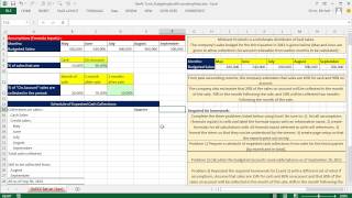 Excel Accounting Schedule of Expected Cash Collections Using A Set Of Assumptions  Formula Inputs [upl. by Tuddor]