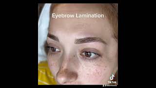 Eyebrow lamination  tint before amp after browbeautybyvictoria [upl. by Keith831]