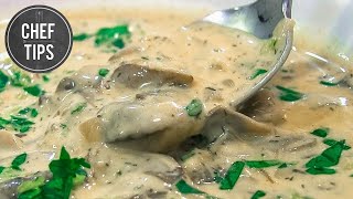 Hungarian Mushroom Soup Recipe  Chef Tips [upl. by Nylhtac]