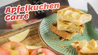 ApfelKaramellKuchen mit Walnüssen  Apfelkuchen  Schnelles Apfelkuchenrezept [upl. by Nosretep]