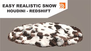 Easy and Fast way to make Snow in Houdini  Redshift [upl. by Aerol]