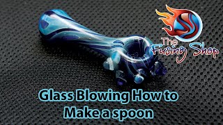 Blowing Glass Pipe  LAMPWORKING GLASS BLOWING  Glassblowing Pipe [upl. by Nairot]