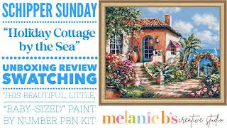 Schipper Sunday quotHoliday Cottage by the Seaquot Small Paint by Numbers PBN Kit Unboxing Review w Mel B [upl. by Simsar]