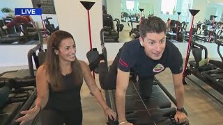 PIX11s Ben Aaron does pilates at lagree ny [upl. by Keeley553]