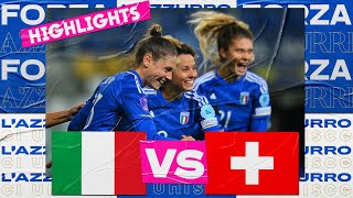 Highlights ItaliaSvizzera 30  Femminile  UEFA Women’s Nations League [upl. by Etac111]