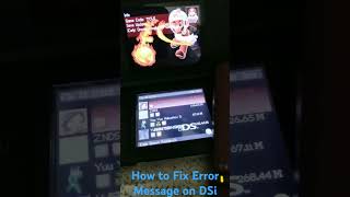 How to fix Error Message from your R4 Card to your Nintendo DSi Handheld Part 1 [upl. by Zaremski]