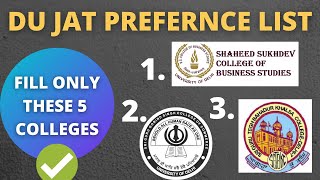 DU JAT Preference List  DU JAT Admissions 2021  Bhavya Taneja [upl. by Myra]