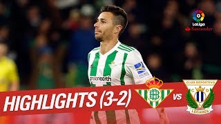 Resumen de Real Betis vs CD Leganés 32 [upl. by Ymas]