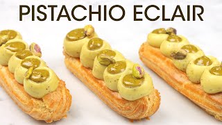 Best Eclair Recipe Pistachio Eclair Classic French Pastry  How To Cuisine [upl. by Eirac]