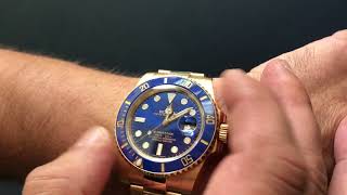 Rolex Submariner 116618LB Yellow Gold [upl. by Kcirej385]