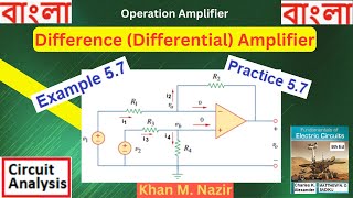 Example amp Practice 57  Difference Amplifier Design using Operation Amplifier  Alexander [upl. by Fem343]