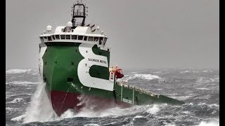 Top 10 ships in storm Part 2 Terrifying Monster Waves [upl. by Ebonee]