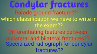 Condylar fractures  anatomy fracture patterns classification clinical features and diagnosis [upl. by Nolrev]