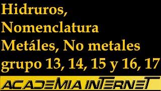 Hidruros ácidos hidrácidos nomenclatura tradicional stock sistemática metales no metales [upl. by Sigismundo692]