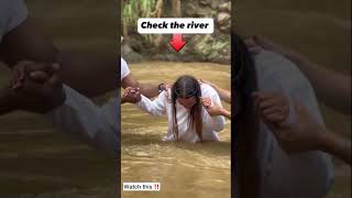 They got BAPTIZED IN RUSHING RIVER baptism jesus shorts god [upl. by Phonsa]