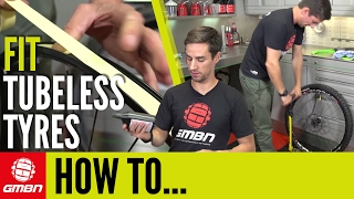 How To Fit Tubeless MTB Tyres  Mountain Bike Maintenance [upl. by Viens]