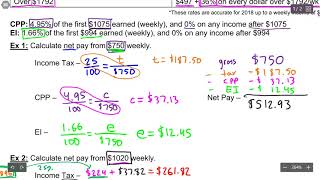 Payroll Deductions in Alberta Canada Simplified—Weekly Income Tax CPP and EI explained [upl. by Eslud352]