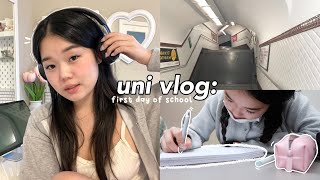 First day of University 5 am morning routine GRWM in person classes etc [upl. by Guerra499]