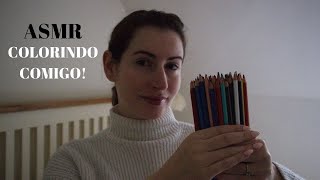 ASMR  LÁPIS DE COLORIR PINTANDO COM VOCÊ  VOZ SUAVE  SOLANGE PRATA [upl. by Nehtiek372]