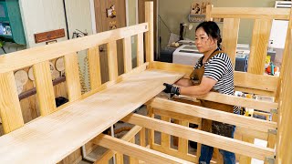 Process of Making Bunk Bed A Female Carpenter in Korea [upl. by Tully]