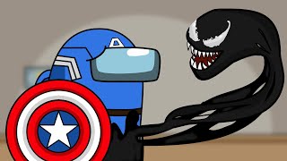 Venom Killing Captain America Avengers in Among us Ep1  Ep4  Avengers Animation ft Henry Stickmin [upl. by Deering]