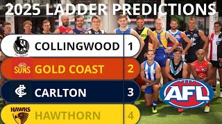 Early 2025 AFL ladder predictions [upl. by Eus]