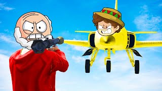 ¡COHETES vs SUPER AVIONES en GTA 5 😂💥 BATALLA de GTA 5 ONLINE con SILVIOGAMER [upl. by Rexford]