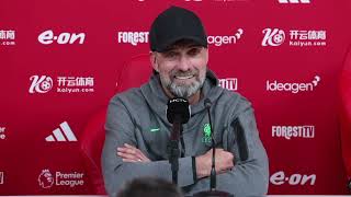 LIVERPOOL  Postmatch press conference Jurgen Klopp Nottingham Forest 01 Liverpool [upl. by Alcock]