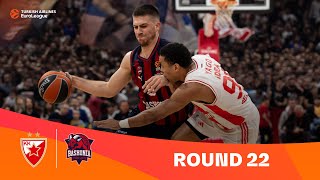 ZvezdaBaskonia  Round 22 Highlights  202324 Turkish Airlines EuroLeague [upl. by Araminta]