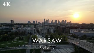 Warsaw By Drone  Warszawa z Drona  Polska 4K [upl. by Eahc771]