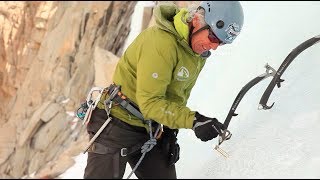 Ice Climbing 13 Placing Ice Screws  Climbing Tech Tips [upl. by Incrocci45]