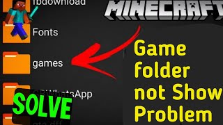 Minecraft Games Folder Not Found in File Manage Minecraft Folder Not Showing kk search [upl. by Julius651]