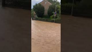 Heftige Überschwemmungen in Gemmingen BW unwetter flood heavystorm shortsfeed shorts [upl. by Ahsilac526]