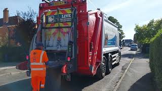 Waverley borough Council Biffa Mercedes olympus econic emptying Black refuse bins [upl. by Onirefez]