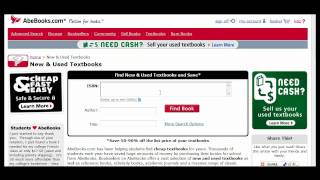 AbeBookscom Help  Searching for Textbooks by ISBN [upl. by Rocca]