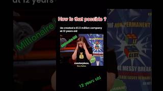 Kid creates Million Dollar company sharktanks sharktank buisness rich money shorts short yt [upl. by Otinauj]