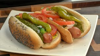 How To Make An Authentic Chicago Dog  Ballistic BBQ  Chicago Style Hot Dog [upl. by Ahsinac124]