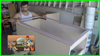 Como Hacer Gabinetes de Madera  parte 2 marco para estructura de gabinete  frame cabinet build [upl. by Thun984]