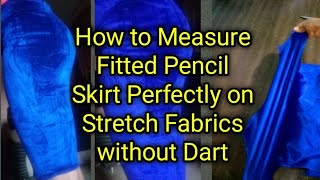 How to Measure Fitted Pencil Skirt Perfectly on Stretch Fabrics [upl. by Aerised]