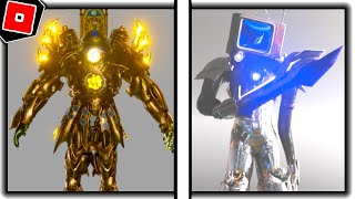 ALL NEW LEAKS with UPGRADED TITAN CLOCKMAN and MORE in ULTIMATE BATHROOM BATTLE  Roblox [upl. by Leumel]