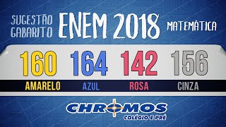 Gabarito ENEM 2018 CHROMOS  Prova Amarela Questão 160  Matemática [upl. by Annetta]