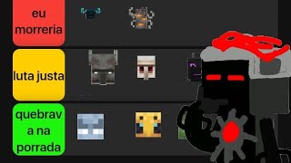 fiz uma tier list dos mobs hostis do Minecraft [upl. by Livesay639]